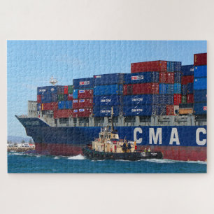 Puzzle Buque y remolcador de contenedores CMA CGM Lavende