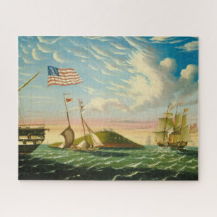 Puzzle Buques Clipper Puerto de Boston 1800s