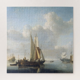 Puzzle Buques frente a la costa, Willem van de Velde (II)