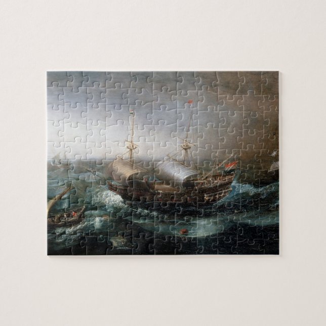 Puzzle Buques mercantil holandeses y un Smalschip (Horizontal)