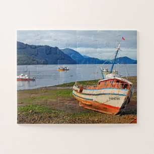 Puzzle Buques pesqueros, Hornopiren, Chile 30%