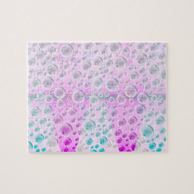 Puzzle Burbujas en ascenso (rosa y azul) (Horizontal)