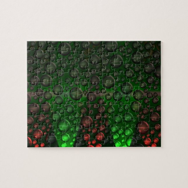 Puzzle Burbujas en ascenso (Verde y Rojo) (Horizontal)