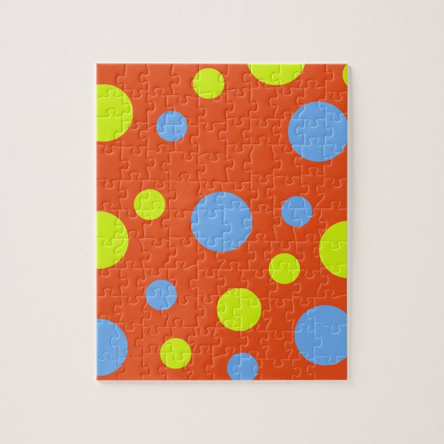 Puzzle Burbujas Felices Funky Amarillas y Azules (Vertical)