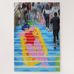 Puzzle Burdeos, Streetart solía decorar unos pasos muy tr