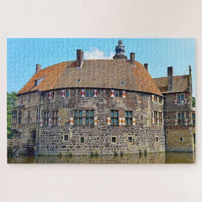 Puzzle Burg Vischering Castle Alemania. (Horizontal)