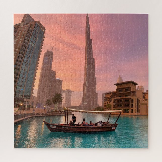 Puzzle Burj Khalifa Bote Lake Cityscape (Vertical)