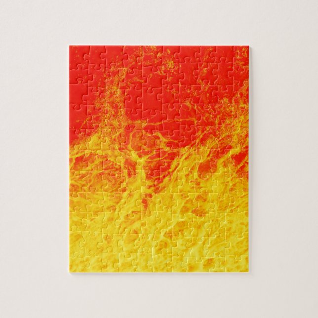 Puzzle Burning red and yellow fire (Vertical)