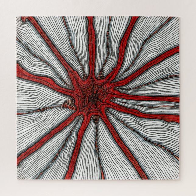Puzzle Burst of Red (Vertical)