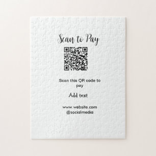 Puzzle Buscar para pagar el análisis código QR agregar de