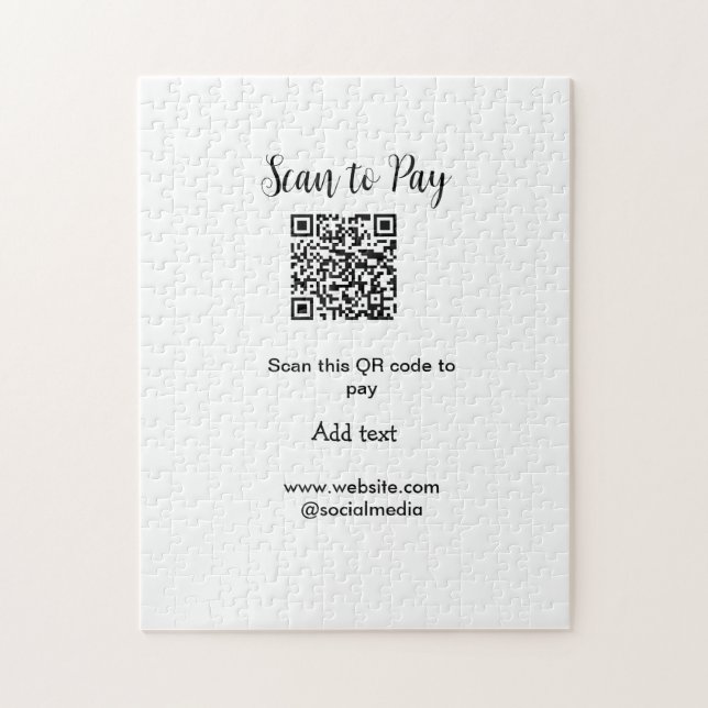 Puzzle Buscar para pagar el análisis código QR agregar de (Vertical)