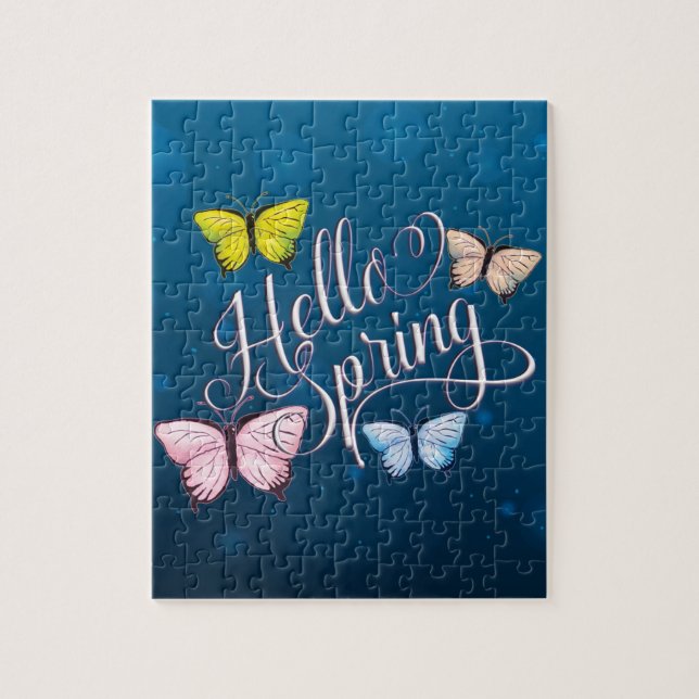 Puzzle Butfly Hello Spring (Vertical)