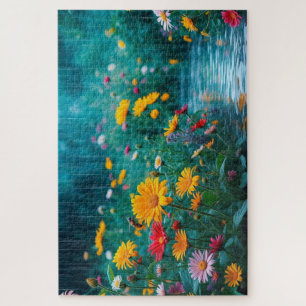 Puzzle Butterfly Blossom Haven - Vibrante Armonía Floral