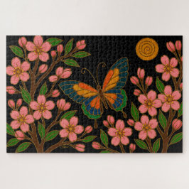 Puzzle Butterfly Cherry Blossom Moon