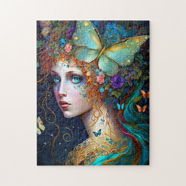 Puzzle Butterfly Fairy Elf Lady Fantasy Art (Vertical)