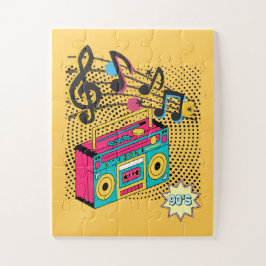 Puzzle Buzón de audio retro.