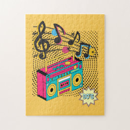 Puzzle Buzón de audio retro.