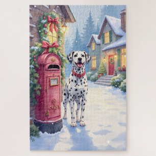 Puzzle Buzón festivo dálmata Arte de Navidad