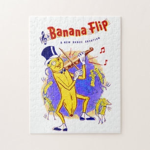 Puzzle c. 1950 impresión de partitura de Banana Flip