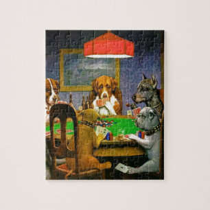 Puzzle C. M. Coolidge Perros Mascotas Tarjetas de Poker D
