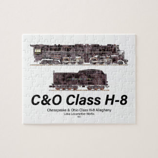 Puzzle C&O Class H-8 Allegheny Steam Locomotive Profile