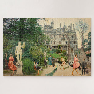 Puzzle Cabalgando avestruces en A Regaleira (Portugal)