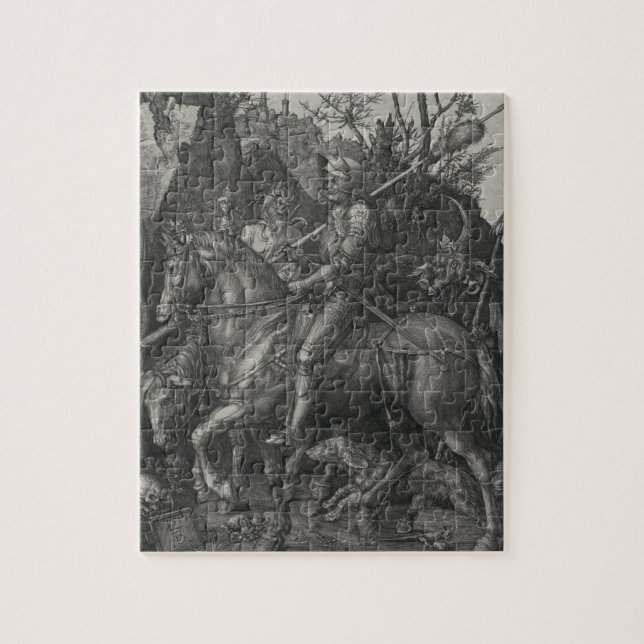 Puzzle Caballero, muerte y el diablo por Albrecht Durer (Vertical)