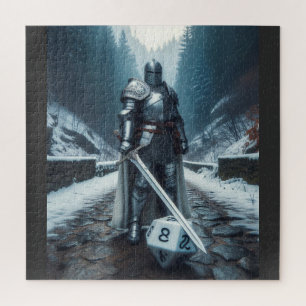 Puzzle caballero o paladín con armadura de placa completa