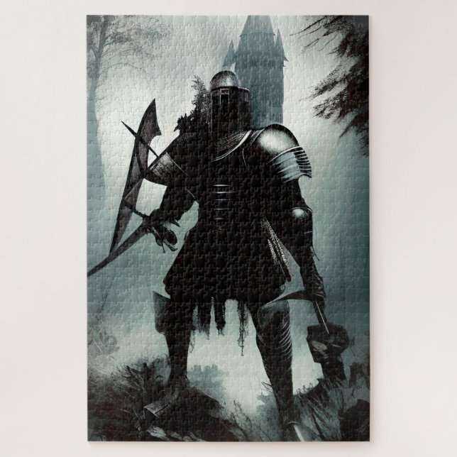 Puzzle Caballero oscuro medieval (Vertical)