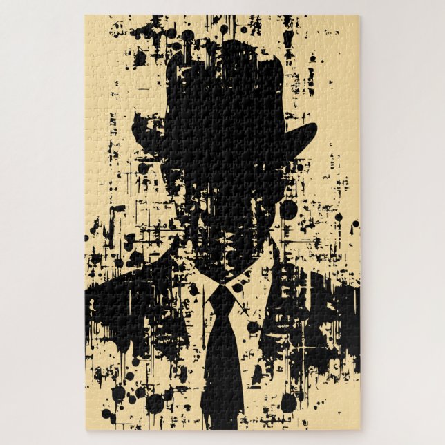 Puzzle Caballero sin rostro: Elegancia abstracta (Vertical)