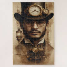 Caballero Steampunk en Sepia