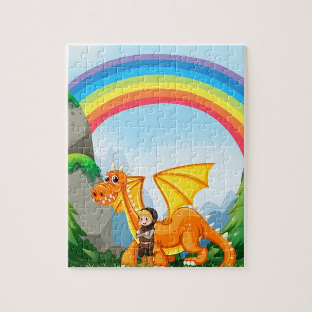 Puzzle Caballero y dragón (Vertical)