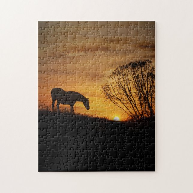 Puzzle Caballo al atardecer (Vertical)