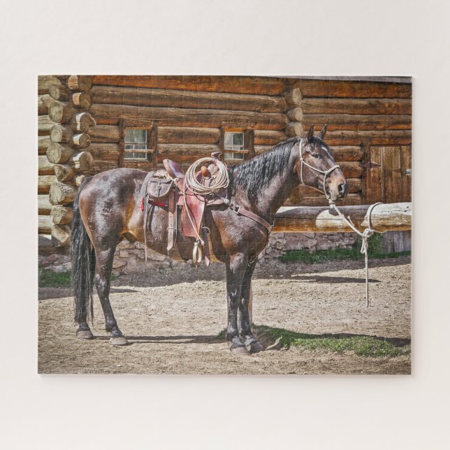 Puzzle Caballo alzado - Caballos - Rancho - 520 pieza (Horizontal)
