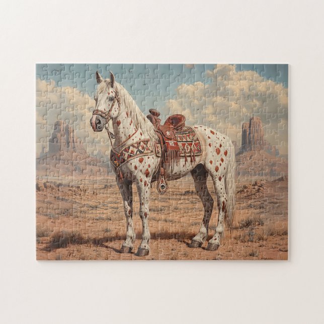 Puzzle Caballo Appaloosa Pintado Desert Escenario (Horizontal)