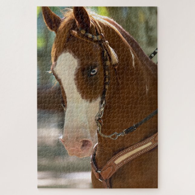 Puzzle Caballo árabe de ojos azules (Vertical)