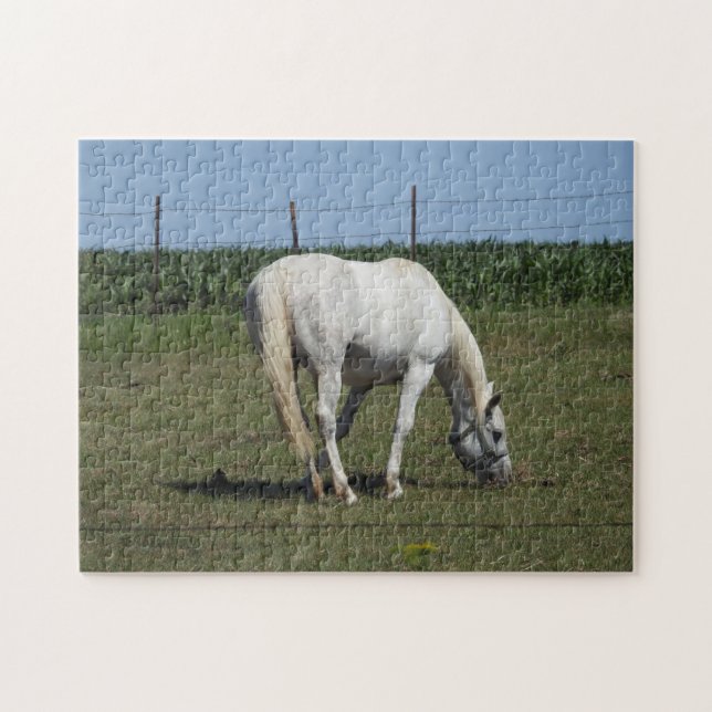 Puzzle Caballo blanco bonito (Horizontal)