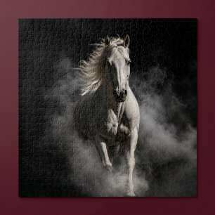 Puzzle Caballo Blanco en Humo