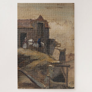Puzzle Caballo Blanco Frente a una Granja 1861-64 por Pis