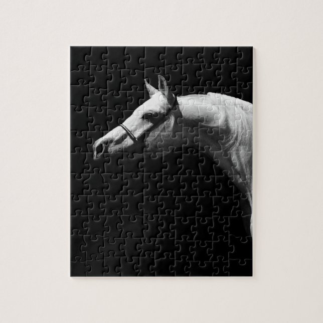 Puzzle Caballo blanco y negro (Vertical)