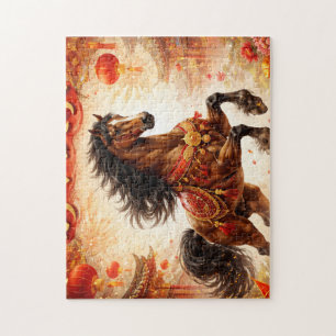 Puzzle Caballo chino, amantes de los caballos