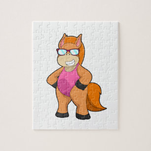 Puzzle Caballo con gafas de sol