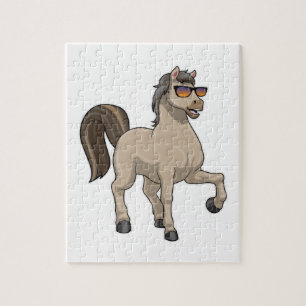 Puzzle Caballo con gafas de sol