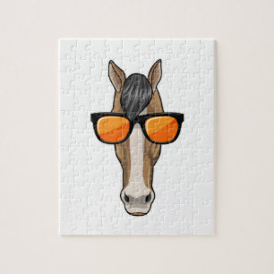 Puzzle Caballo con gafas de sol