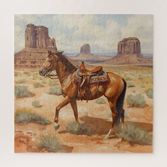 Puzzle Caballo con Mesas del Desierto (Vertical)