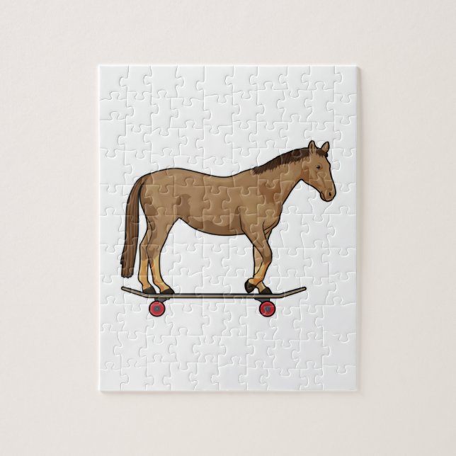 Puzzle Caballo con patineta (Vertical)