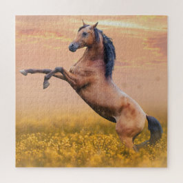 Puzzle Caballo criado en un campo de flores