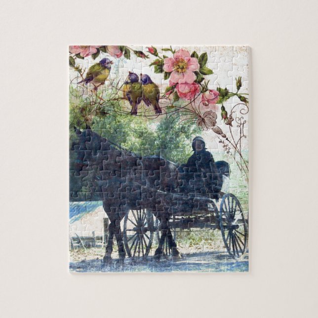 Puzzle Caballo de Amish y textura con errores del (Vertical)