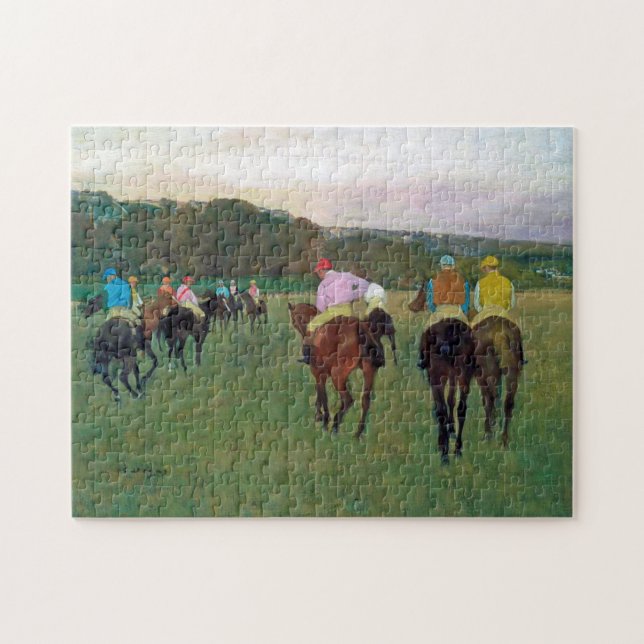 Puzzle Caballo de carreras Longchamp, Edgar Degas (Horizontal)