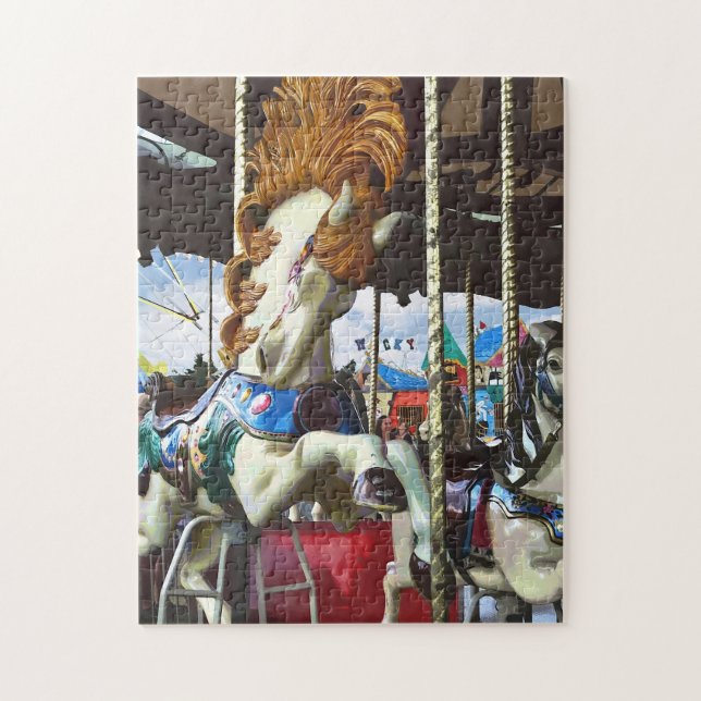 Puzzle Caballo de Carusel con Crin Fluyente (Vertical)